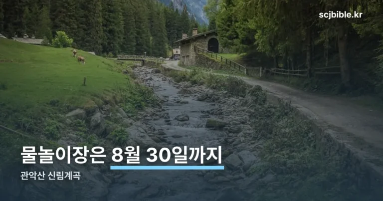 관악산 신림계곡 — 물놀이장은 8월 30일에 문을 닫습니다