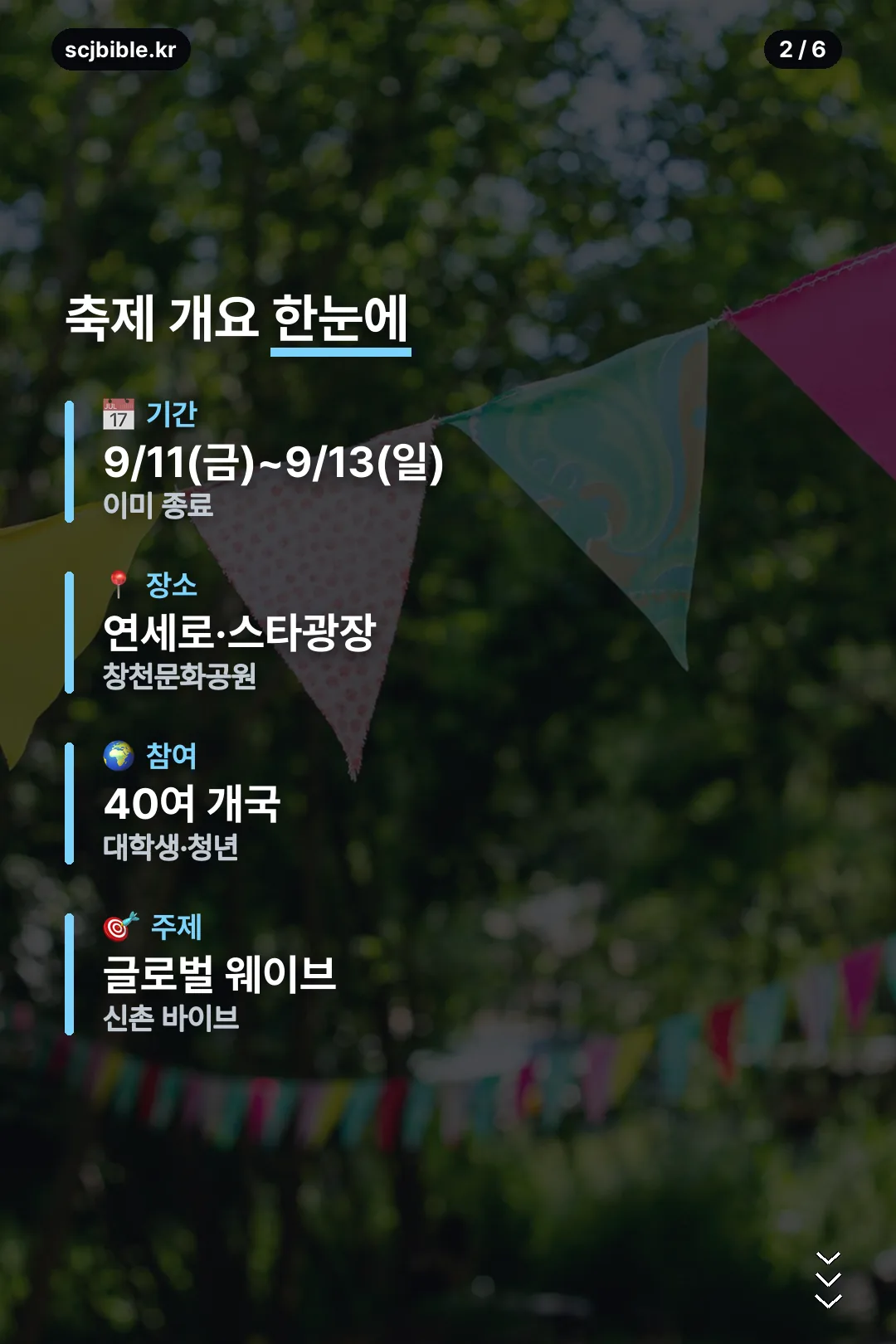 축제 개요 한눈에