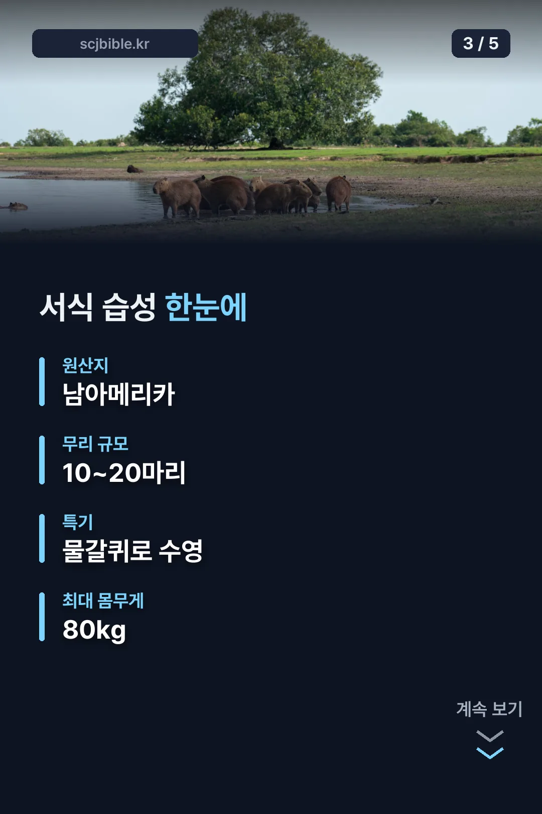 서식 습성 한눈에 보기