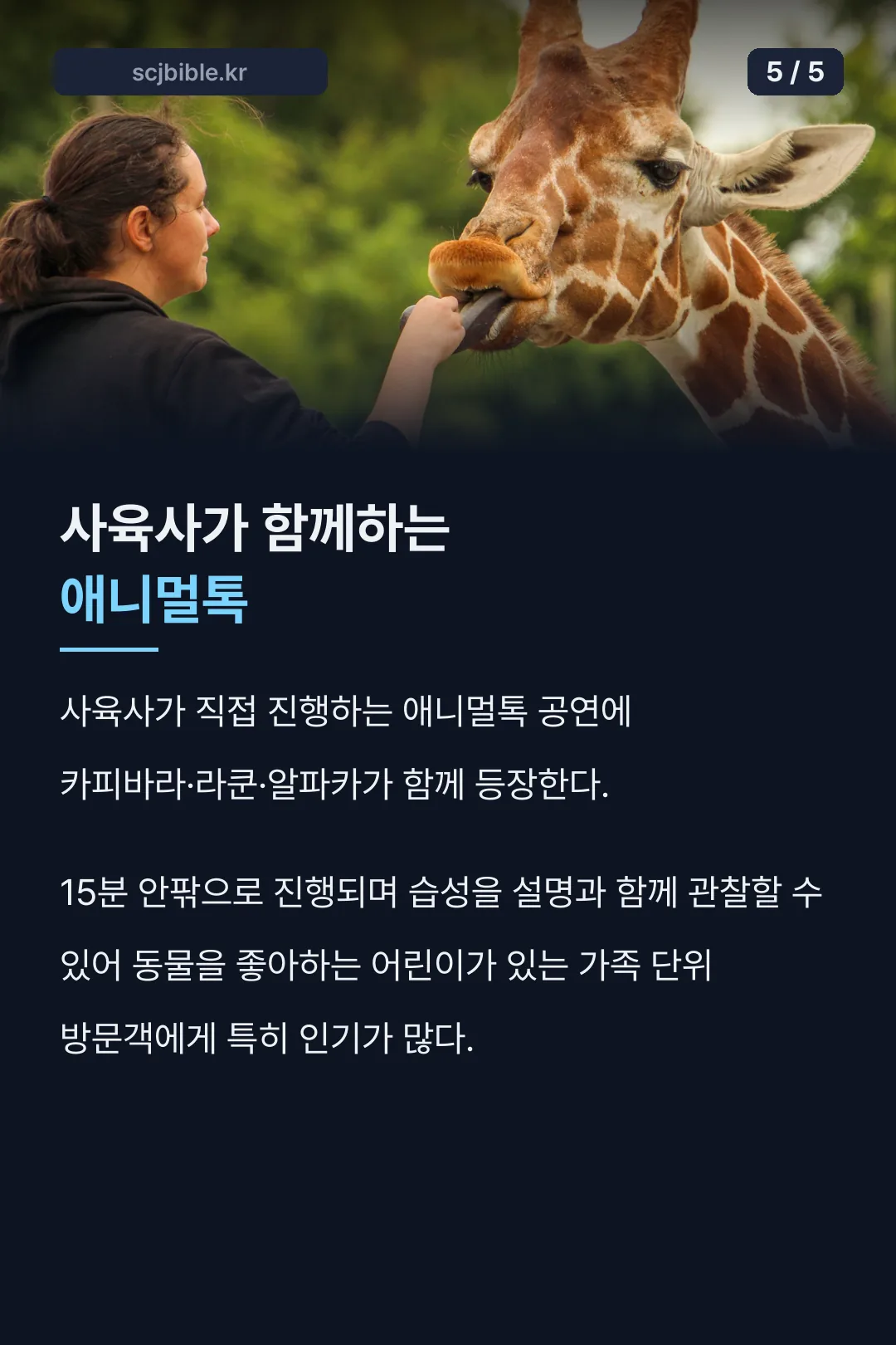사육사 애니멀톡 공연