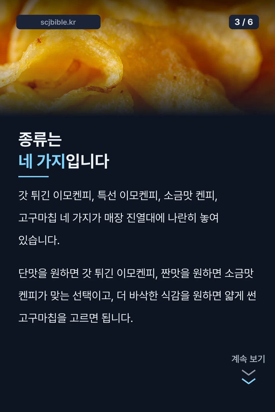 네 가지 종류 비교