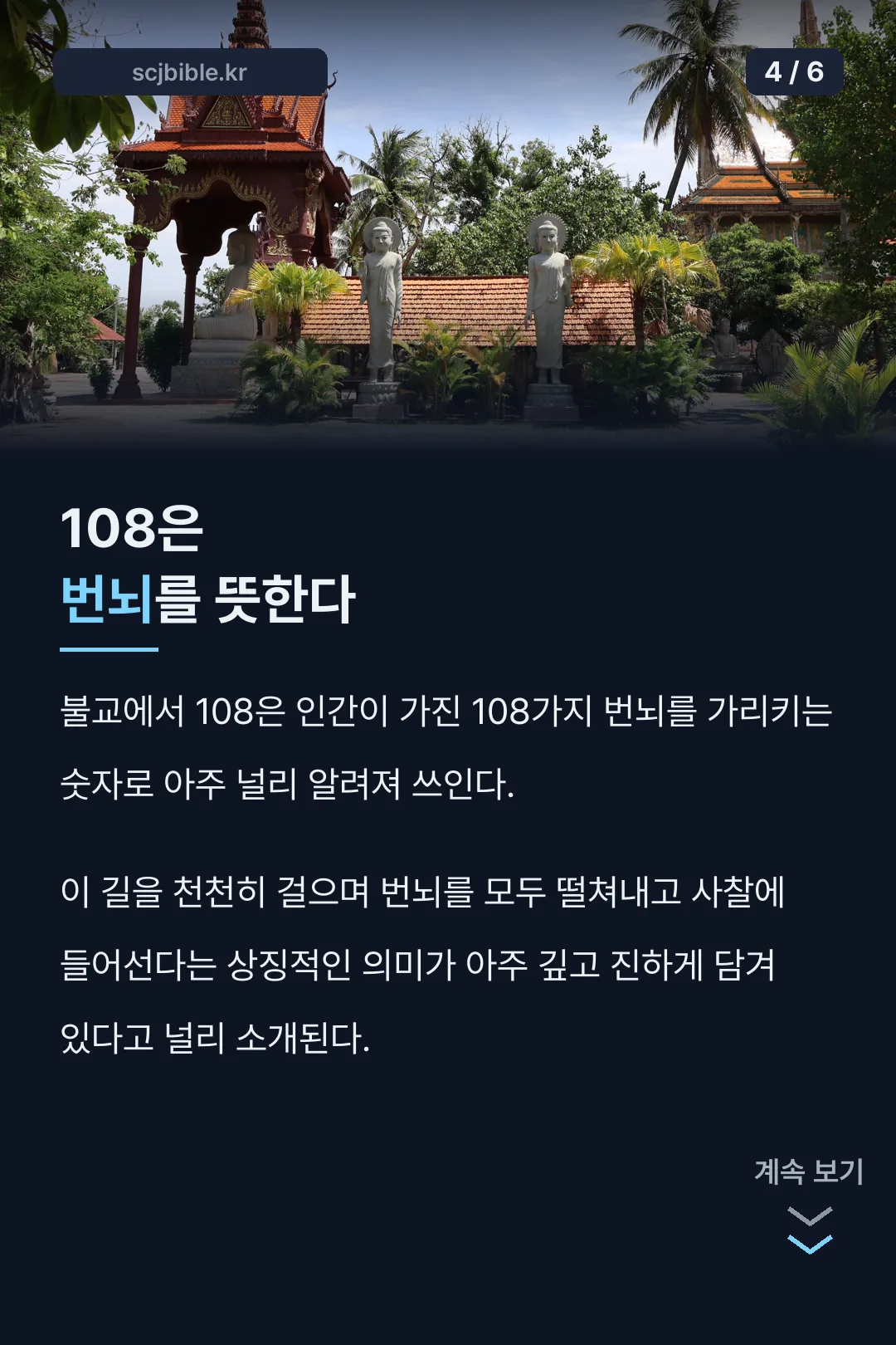 108그루 번뇌 의미